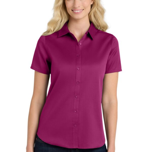 Ladies Short Sleeve SuperPro React ™ Twill Shirt Thumbnail
