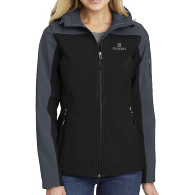 Port Authority Ladies Hooded Core Soft Shell Jacket Thumbnail