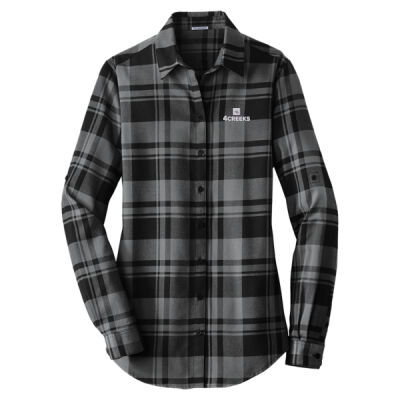 Ladies Port Authority Plaid Flannel Shirt Thumbnail
