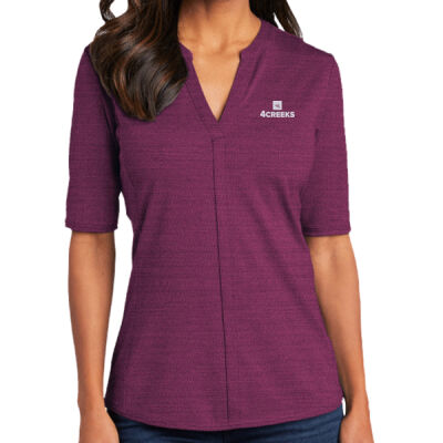 Port Authority ® Women's Stretch Heather Open Neck Top Thumbnail