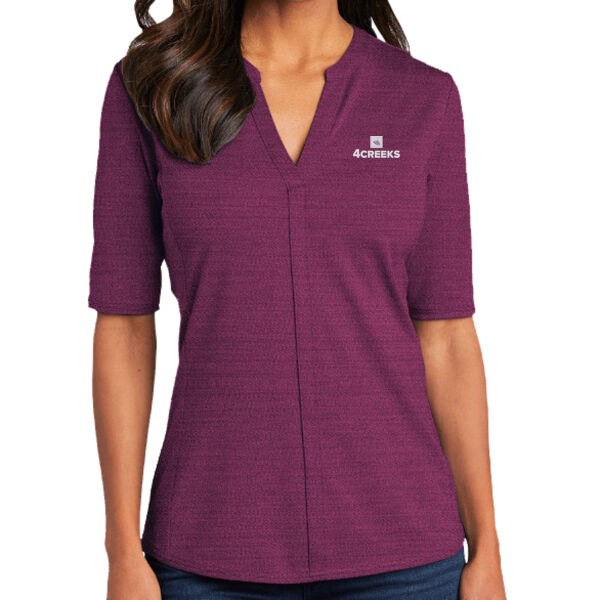 Port Authority ® Women's Stretch Heather Open Neck Top Thumbnail