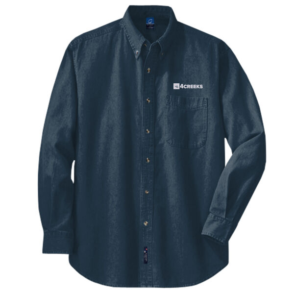 Port & Co™ Long Sleeve Value Denim Shirt Thumbnail