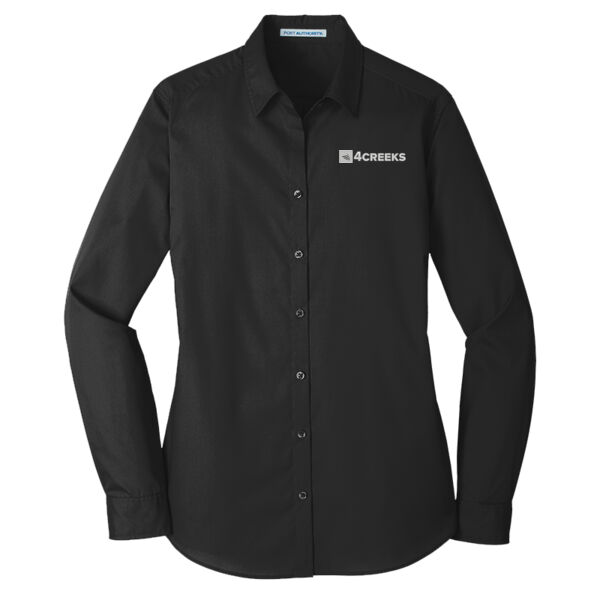 Port Authority® Women's Long Sleeve Carefree Poplin Shirt Thumbnail